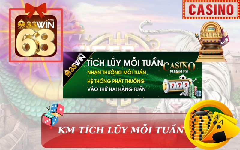 KHUYẾN MÃI TÍCH LŨY MỖI TUẦN 33WIN68